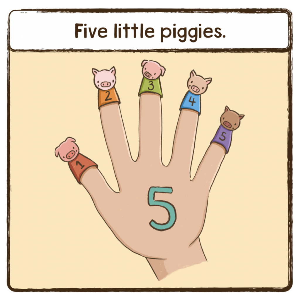 five little piggies