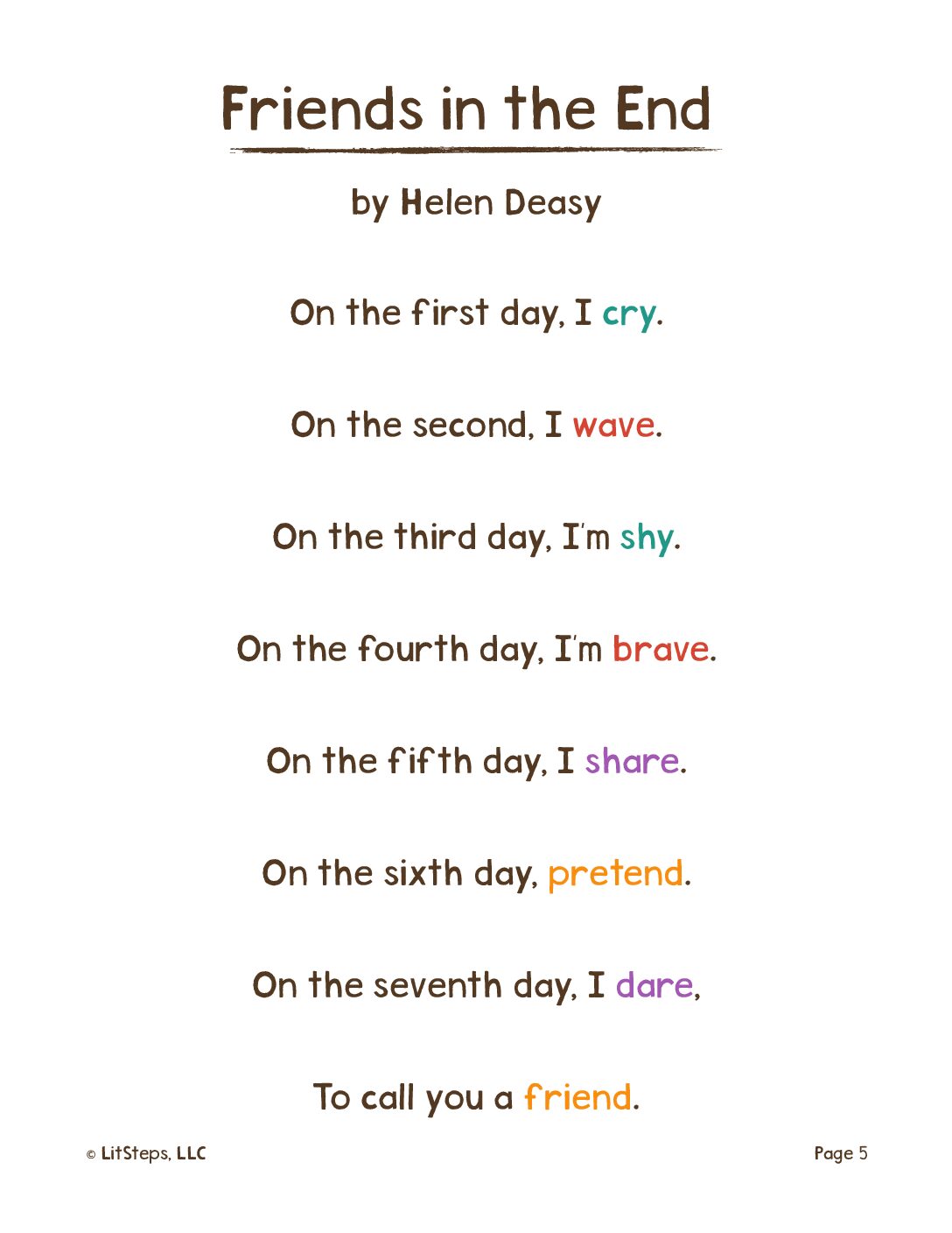 friends poem link